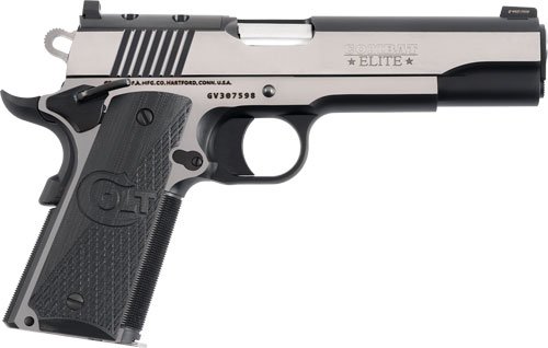 Colt 1911 Combat Elite Commander OR Pistol 9mm 5 in.Stainless w/Black PVD Two Tone 9 rd. - Colt - 9mm
