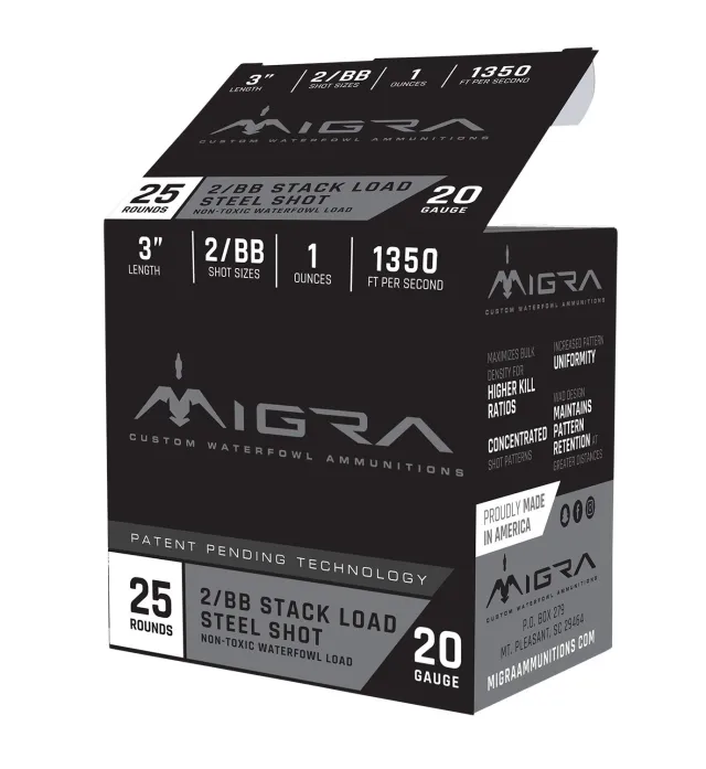 Migra Ammunitions M20S46 20 Gauge 3 in 1 oz 4/6 Shot 25 Rounds - Migra Ammunitions - 20 Gauge
