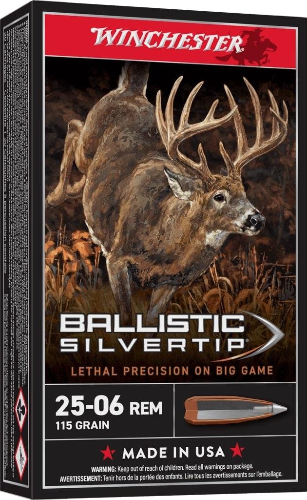 Winchester Ammo SBST2506 Ballistic Silvertip 25-06 Rem 115 gr Polymer Tip 20/10 Cs - Winchester - 25-06 Rem