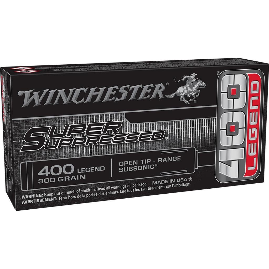 Winchester AMMO Super Suppressed 400 Legend Open Tip 300Gr 20rd SUP400 - Winchester - 400 Legend