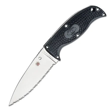 Spyderco FB31SBK2 Enuff2 3.9" Leaf Shape Knife with Sheath - SPYDERCO