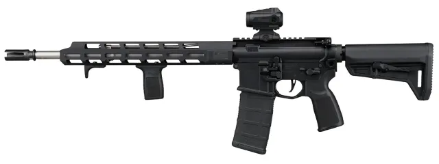 Sig Sauer SIG M400-Tread V2 Coil Rifle 5.56mm 30rd Magazine(1) 16 Stainless Barrel w/ROMEO5 GENII Vertical Foregrip and Barricade