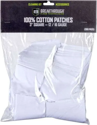 Breakthrough Clean BTCPS350 Square Cleaning Patches 100% Cotton 50 Pack For 12-16 Guage - Breakthrough Clean - .12/.16 GAUGE