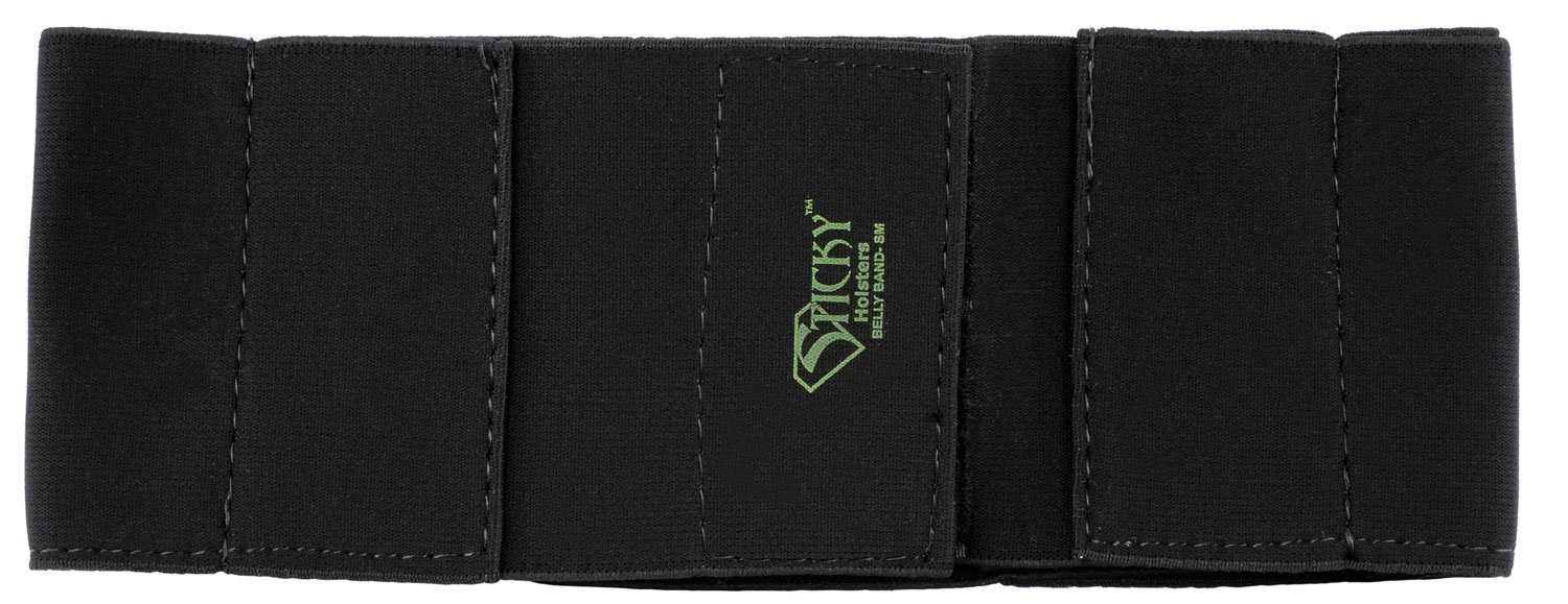 Sticky Holsters BBSM Belly Band 24-34" with 4 Pockets, Black - Sticky Holsters