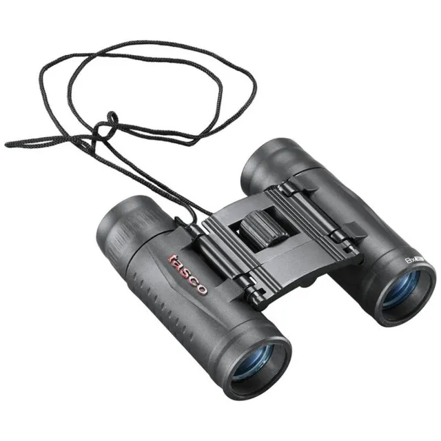 Tasco 8x21 Compact Binoculars Roof Prism Rubber Coated Black - Tasco