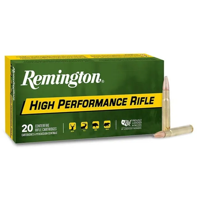 Remington 21499 High Performance .35 Whelen Ammo, 250 Grain PSP, 20 Rounds, Brass Case, Ideal for Big Game Hunting - Remington Arms Company, LLC - 35 Whelen