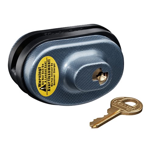 Master Cutlery 90DSPT Trigger Guard Lock Keyed Different Blue** - Master Cutlery