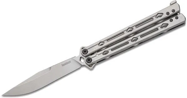 Kershaw 5150 Lucha 4.6" Butterfly Knife Sandvik 14C28N Steel Handle - Kershaw