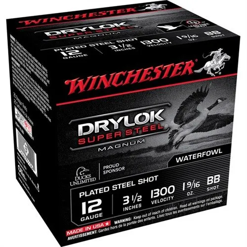 Winchester Ammo XSM12LBB DryLock Super Magnum 12 Gauge 3.50" 1 9/16 oz 1300 fps BB Shot 25 Bx/10 Cs - Winchester - 12 GAUGE