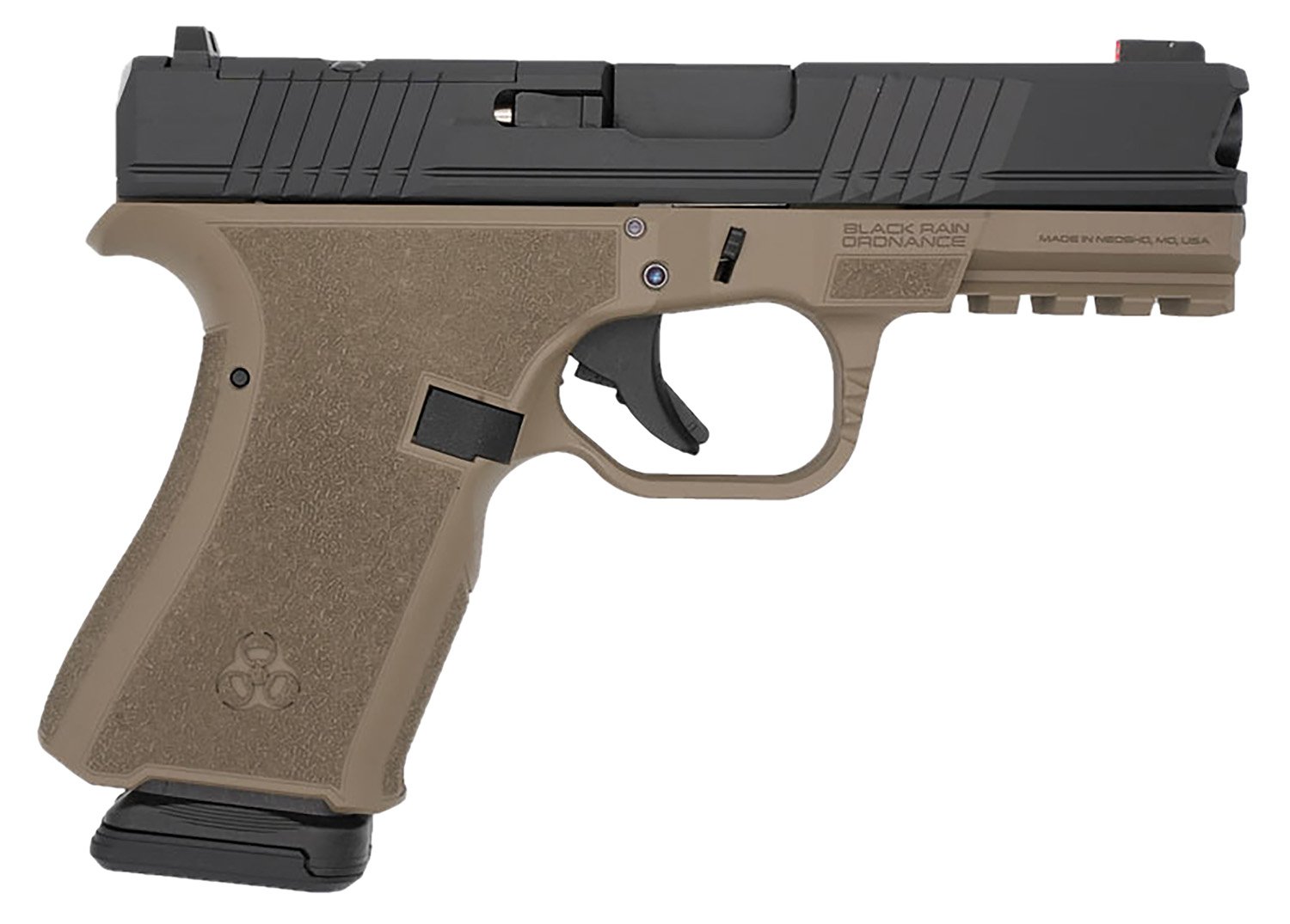 Buy Black Rain Ordnance FL9MMFDEBLK 9mm 15+1 4" FDE Optic Ready Slide online
