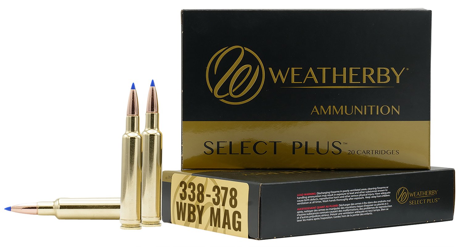 Weatherby B333225TTSX Select Plus 338-378 Wthby Mag 225 gr 3180 fps Barnes Tipped TSX Lead Free 20 Bx/10 Cs - Weatherby - 338-378 WBY Mag