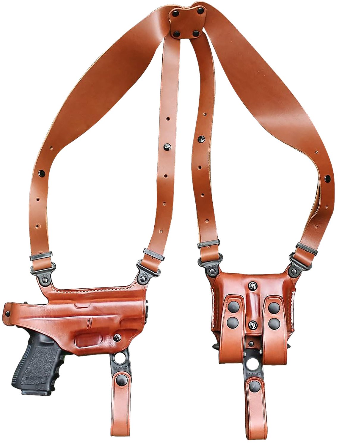 1791 Gunleather NSS2.4CBRHR Optic-Ready Shoulder Holster Brown - 1791 Gunleather