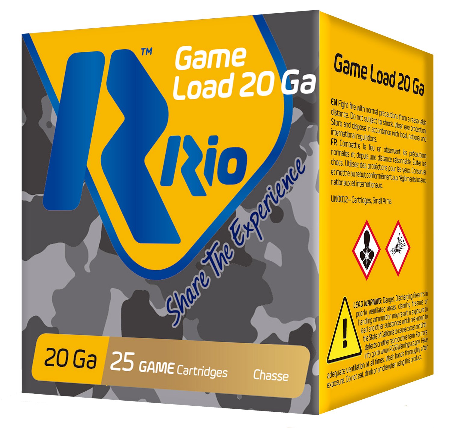 Rio Heavy Field 20ga 2-3/4" 1oz #7.5 Shot 1250fps Game Load - 25ct