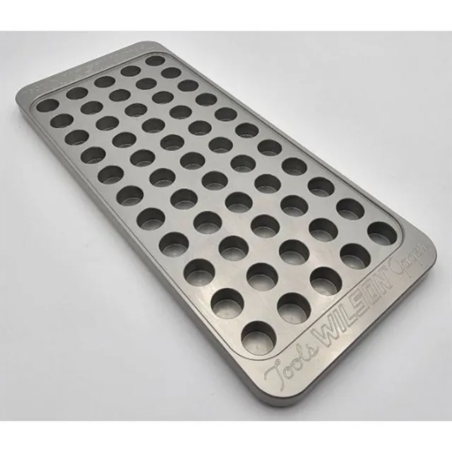 L.E. Wilson WIL-TR44 Billet Aluminum Reloading Tray, 55 Holes, .440" - L.E. Wilson