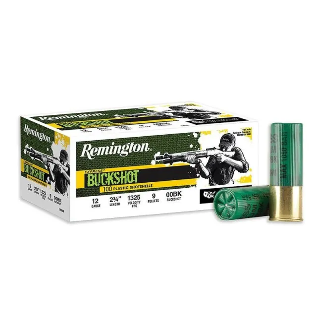 Remington Express Buckshot 12 Gauge 2.75 In 00 Buck 100 Box 20413 - Remington Arms Company, LLC