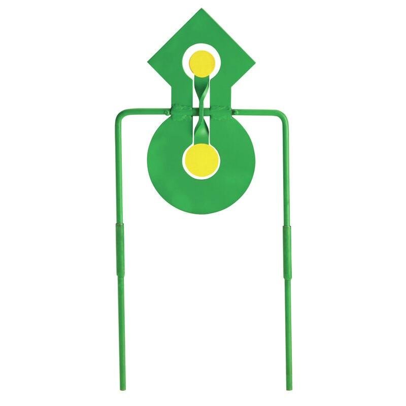 Champion 44880 Double Reaction Spinner Target, Steel Construction, Radiation Green, Rimfire Use - Champion Traps & Targets