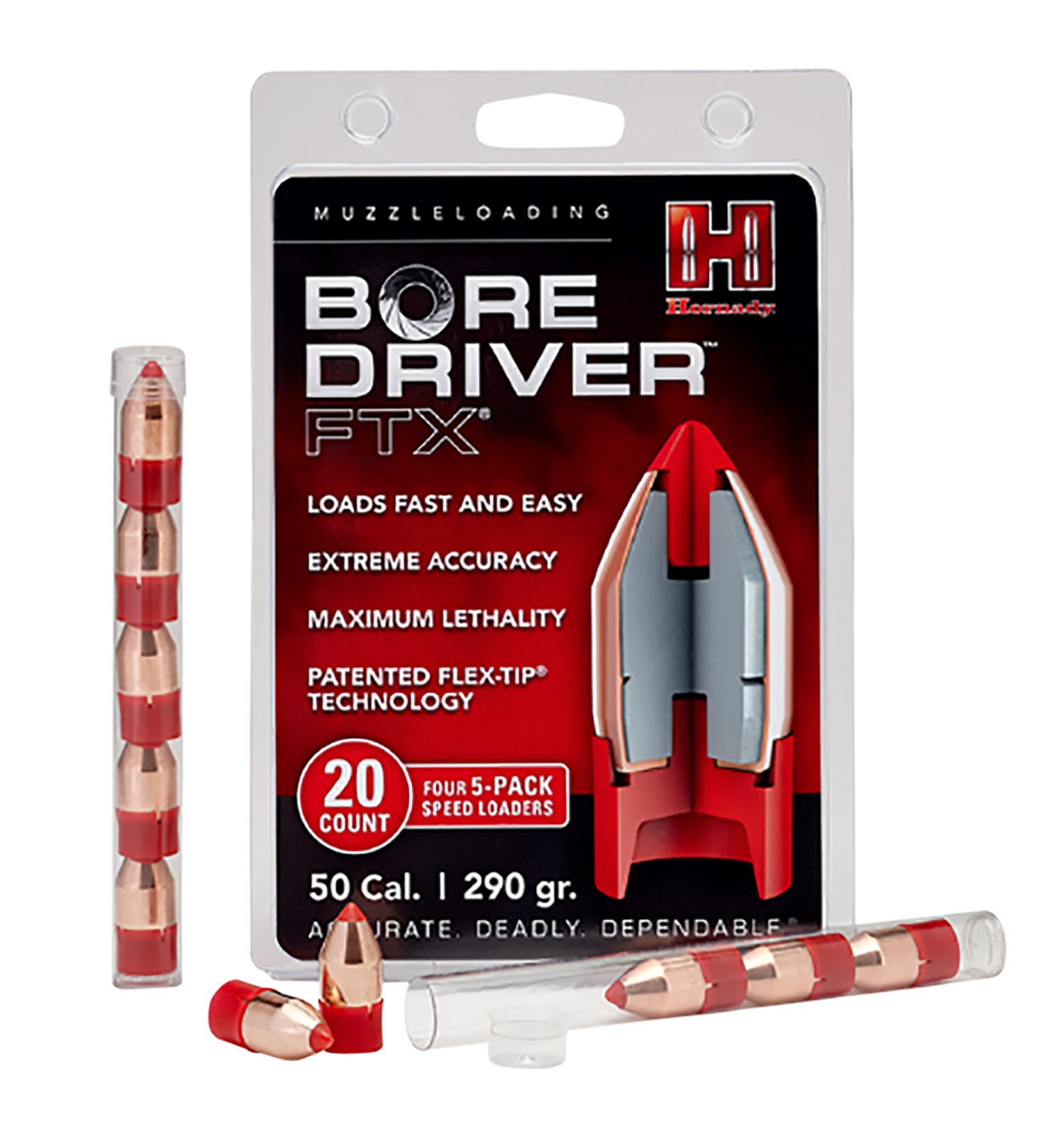 Hornady 67713 Bore Driver FTX 50 Cal Flex Tip Expa - Hornady - 50