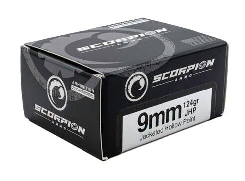 Scorpion 9MM Luger 124GR JHP 20RD - Scorpion Ammo