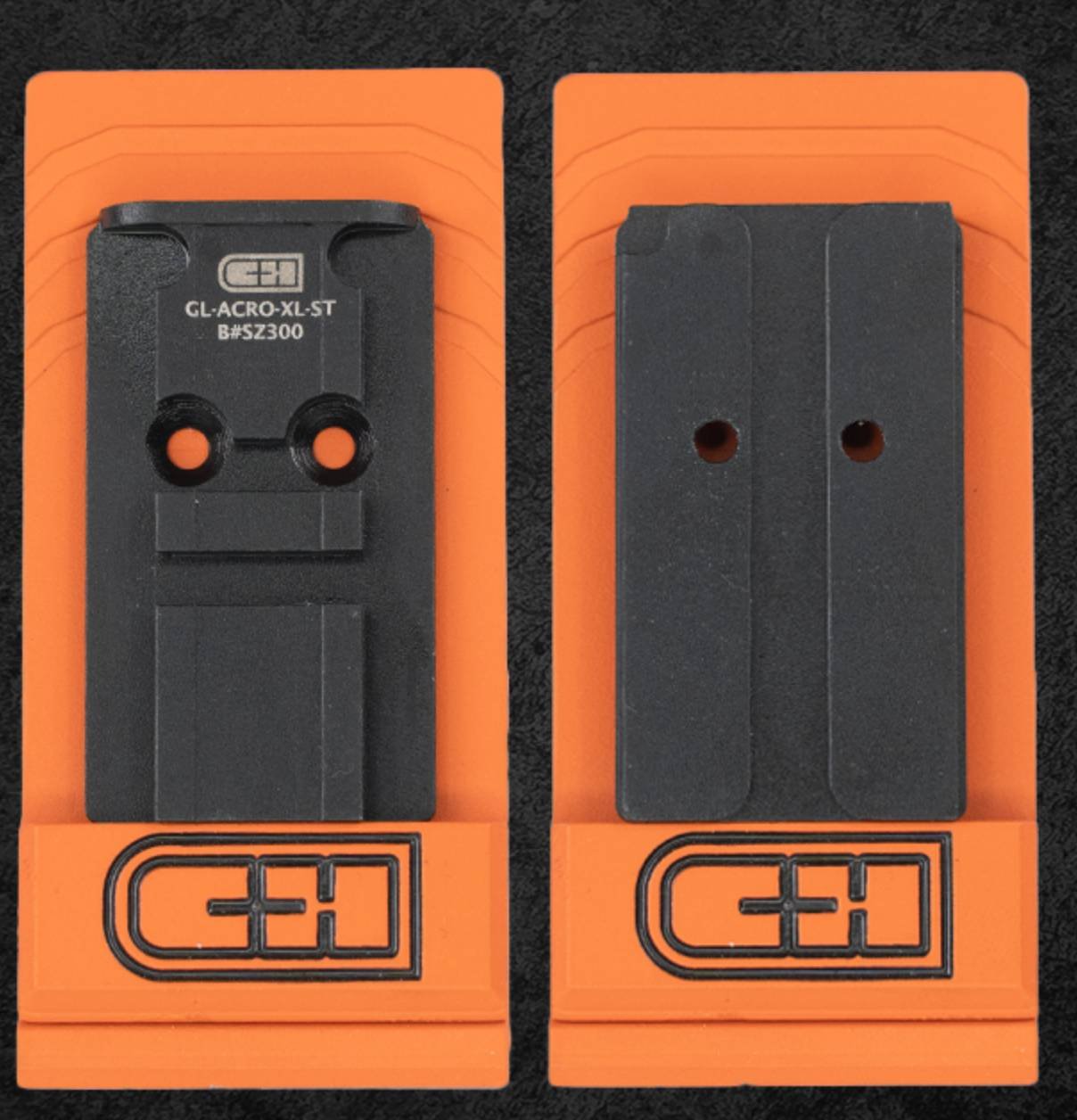 Buy C&H Precision GL-ACRO-XL-ST Optic Mount Plate, Black, Steel, Glock MOS online