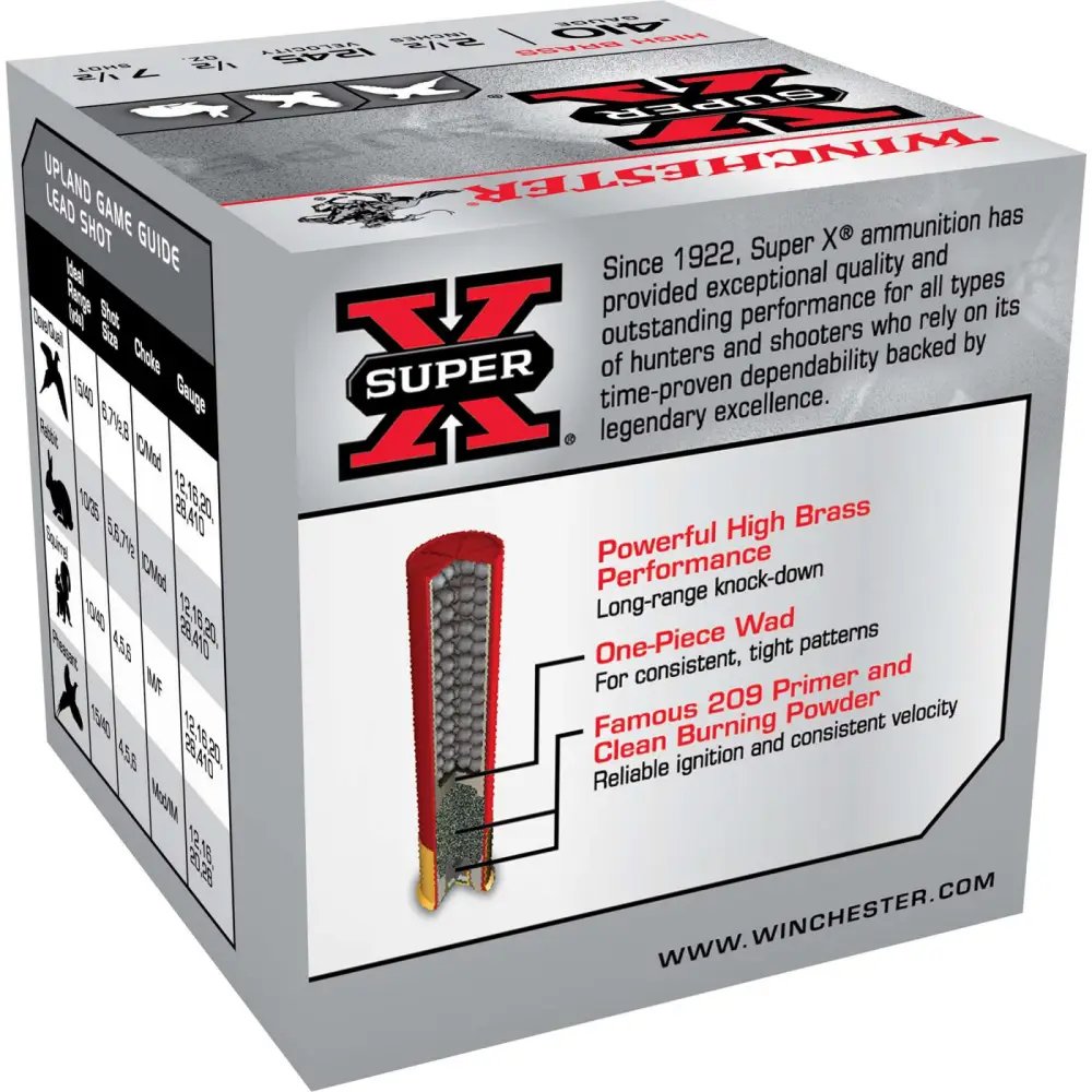 Winchester X417 Super X 410 Gauge 2.5 in 1/2 oz #7.5 Shot 25/Box - Winchester - .410 Bore