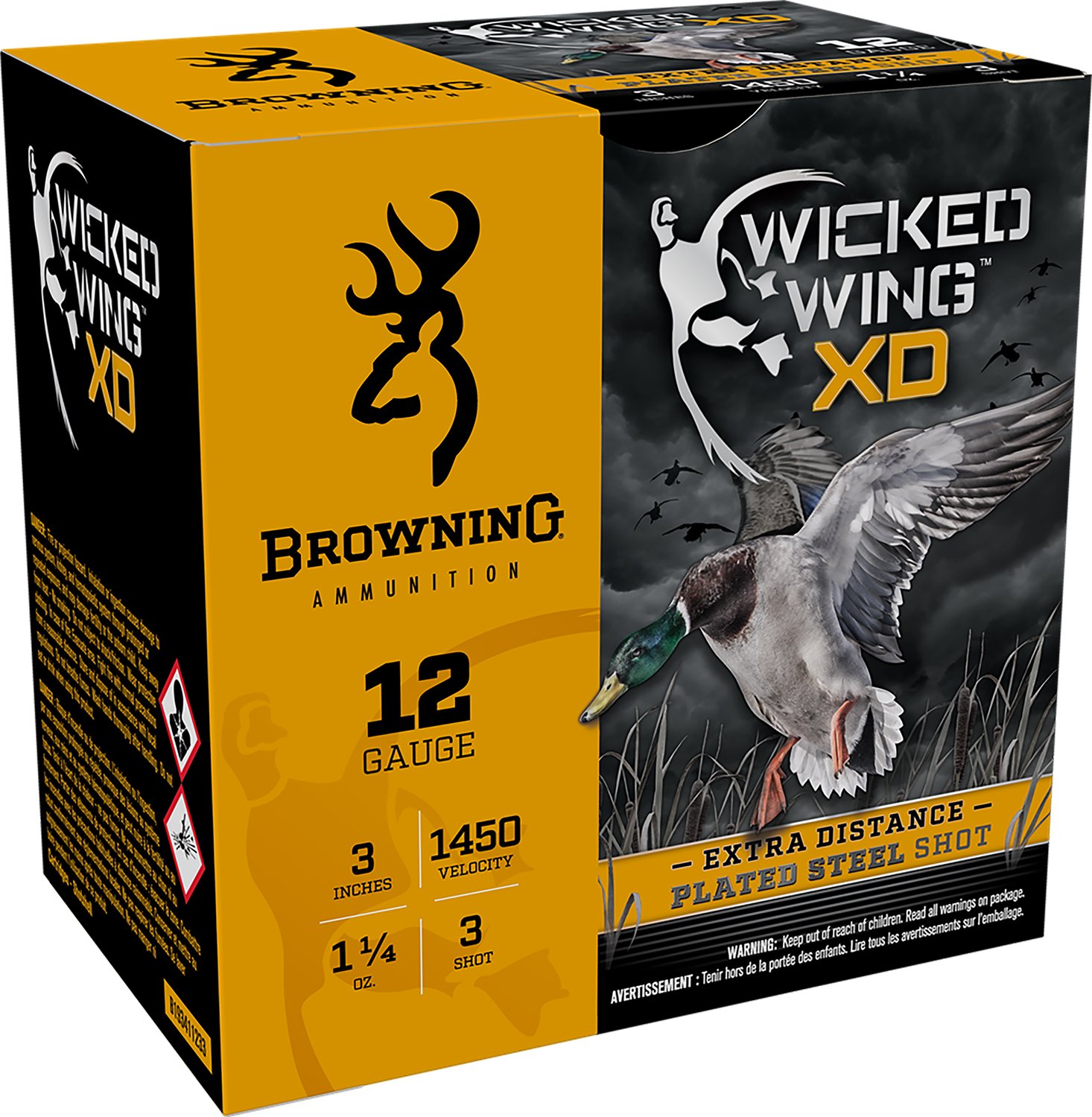 Browning BXD Waterfowl 12 Gauge Ammo 3" 25 Rounds B193411233 - Browning - 12 Gauge