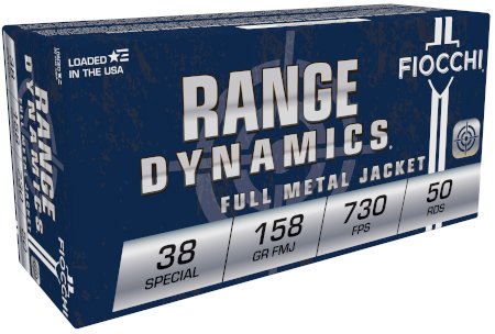 Buy Fiocchi Range Dynamics .38 Special 158Gr FMJ 50rd Box Ammo (38G) online