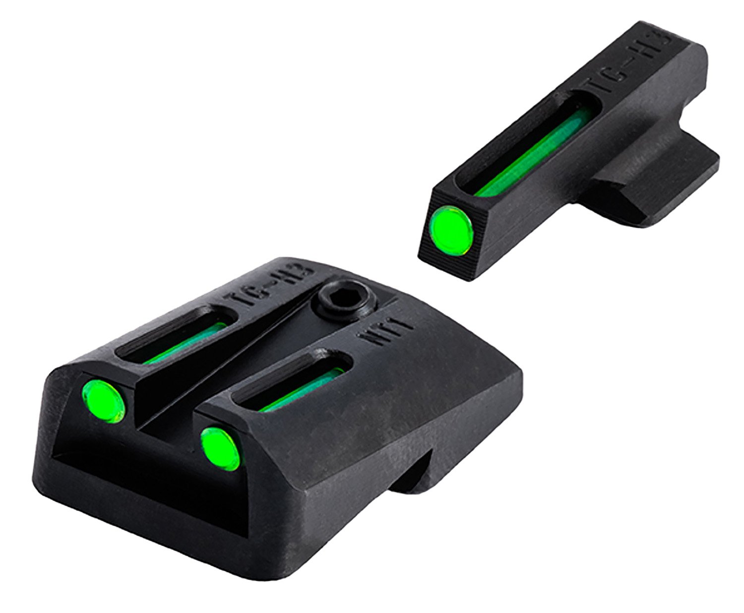 TruGlo TG131NT4 TFO Green Tritium Fiber Optic Sights 1911 Officer/Commander - TRU Ball