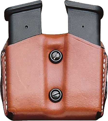 DeSantis A01TJKKZ0 Double Mag Pouch SIG P365 Leather OWB Tan - DeSantis