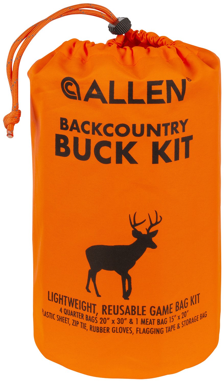 Allen Backcountry Buck Kit 6599, 4 Quarter Bags, 1 Meat Bag, Blaze Orange - Allen Company