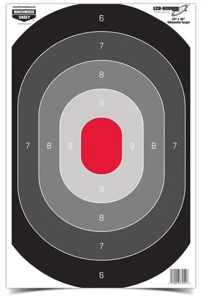 Birchwood Casey EZE-Scorer 37053 Target 23 in x 35 in Black Gray Red 5 Pack