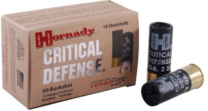 Hornady 86240 Critical Defense 12 Gauge 2.75 in 00 Buckshot 10 Per Box - Hornady Manufacturing Company - 12 Gauge
