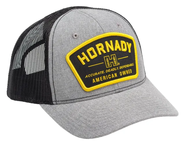 HORN 99236 HORNADY GRY & BLK MESH HAT - Hornady for sale at Smoke Wagon Firearms