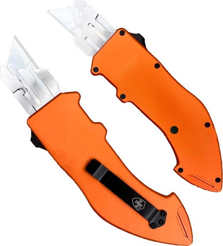 Buy Templar Knife Squire Utility OTF Razor Plain Orange Anodized 5.38" Aluminum Handle online