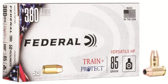 Federal TP380VHP1 380 Auto 85gr Versatile Hollow Point, Reliable Primer, Brass Case, 50 Rounds - Federal Premium Ammunition - 380 ACP for sale at Smoke Wagon Firearms