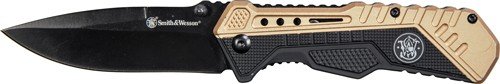 Buy Smith & Wesson 1084303 Knife 3.5 In Black Blade Black/FDE Handle online