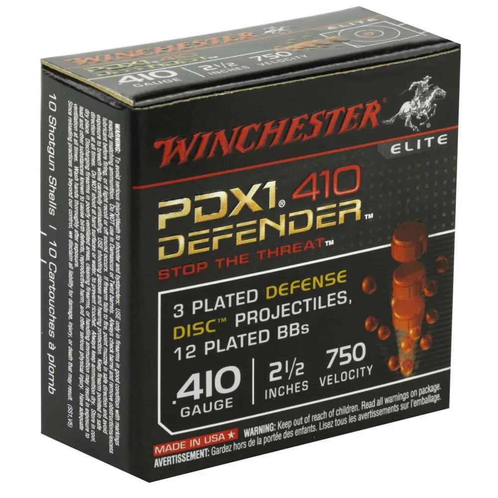 Winchester S410PDX1 410 Gauge 2.5 in 3 Defense Discs 12 BBs 10 Rounds - Winchester - 410 Bore