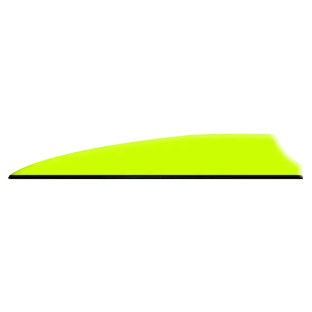 Q2i Q07046 Fusion X-II Vanes Neon Yellow 3" 100pk Shield Cut Design - Q2i
