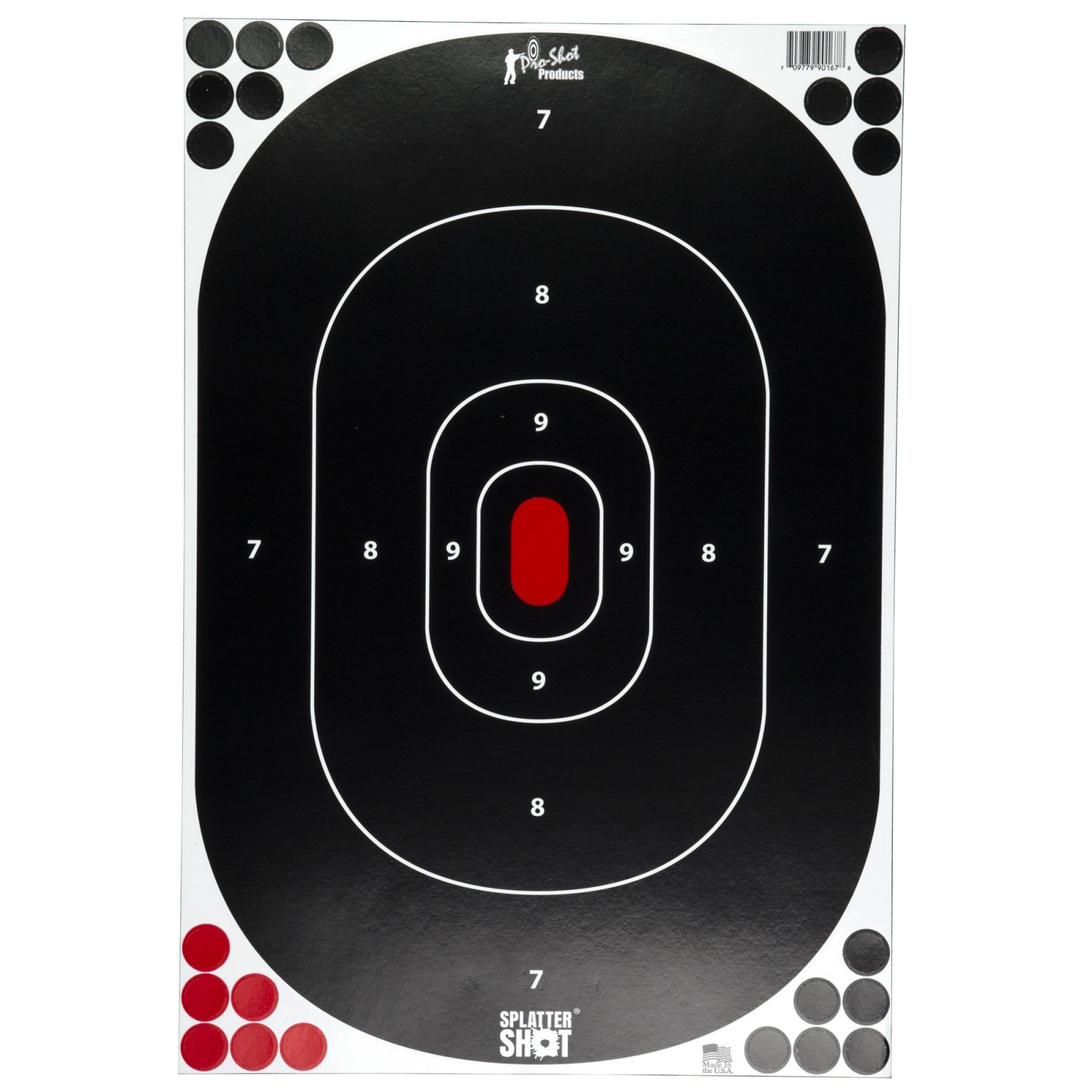 Pro-Shot Silhouette Target 12 x 17 Peel & Stick Bright Green 5-Pack - Pro-Shot Products - 12" X 17"