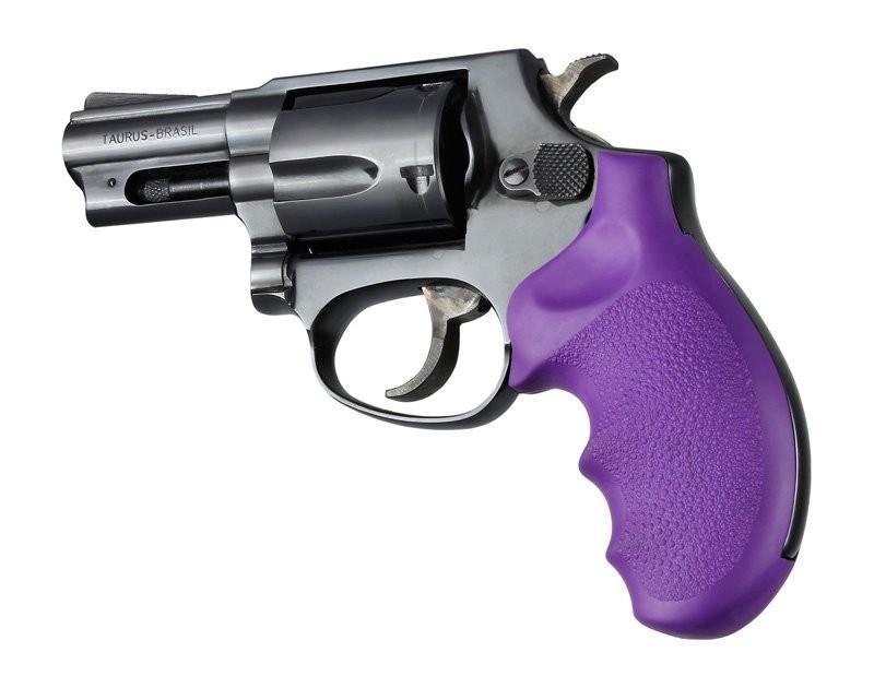 Hogue 67006 Rubber Monogrip Taurus 85 Purple Finger Grooves - Hogue
