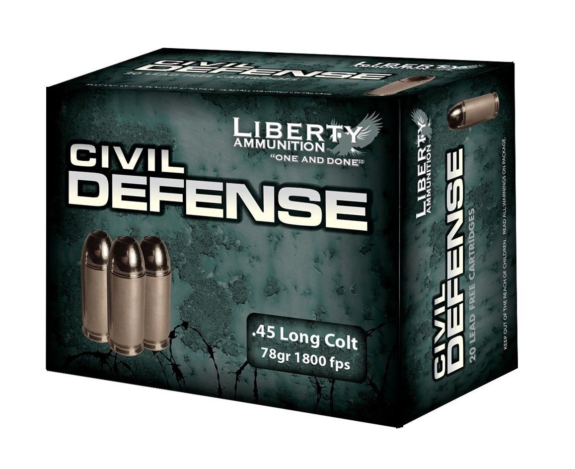 Liberty Ammunition Civil Defense 45 Colt 78 Grain Hollow Point 20 Rounds - Liberty Ammunition - 45 Colt