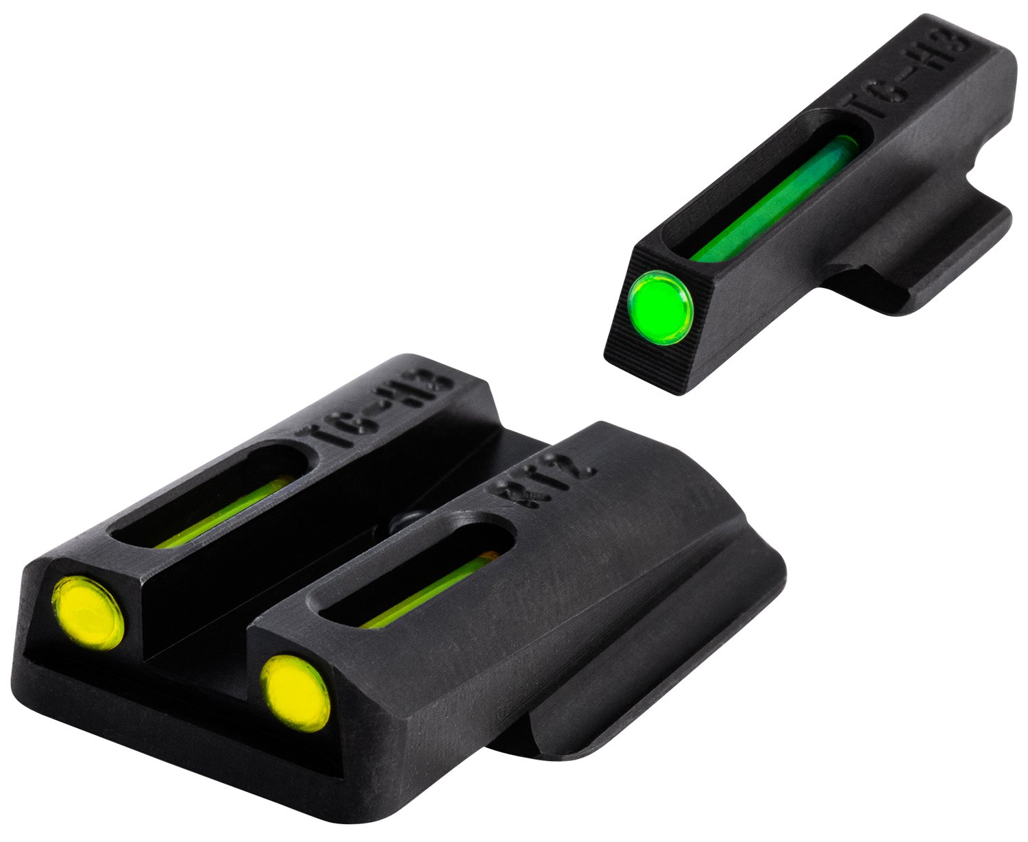 TruGlo TGTG131RT2Y Fiber Optic Sight Set Ruger LC9 9rd Steel Black - TRU Ball