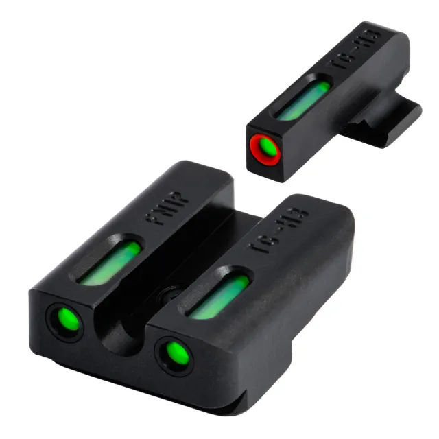 TruGlo TG13FN1PC TFX Pro Sights Black Green Tritium Fiber Optic FNH FNP-9 - TRUGLO