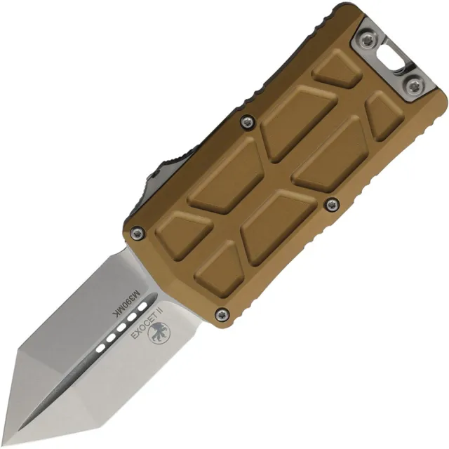 Microtech Exocet II Spartan 2.34 In Stonewash Tan Aluminum Handle - MICROTECH