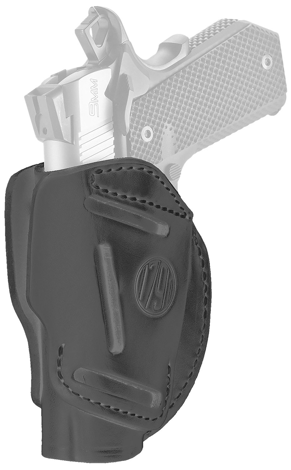 1791 Gunleather 3WH-1-SBL-A 3-Way Holster Stealth Black Size 1 Ambidextrous - 1791 Gunleather
