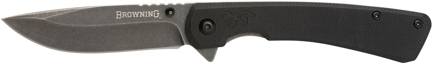 Browning 3220514 Rock EDC 3" Folding Knife, Black G10, 7Cr17MoV Blade - Browning