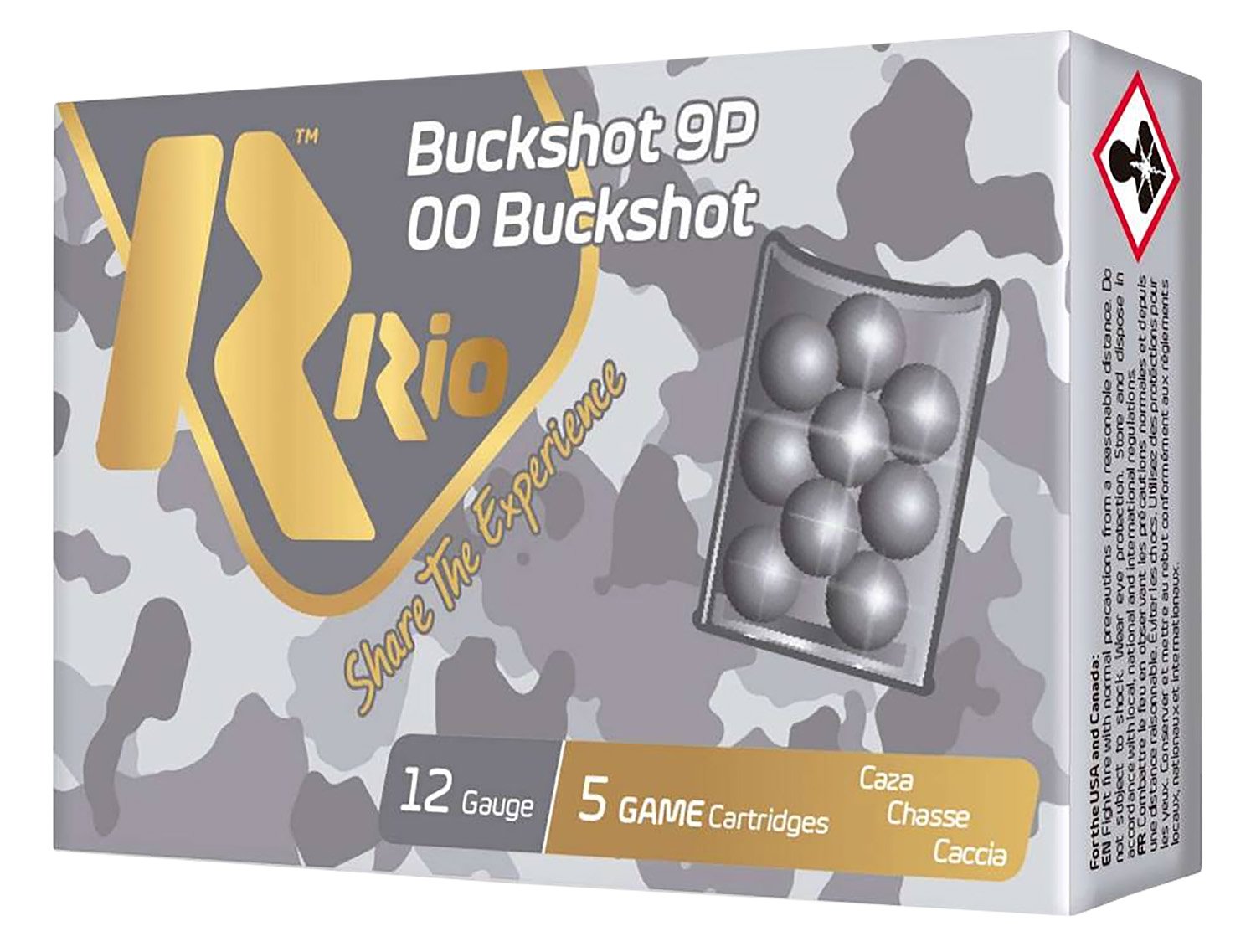 Buy Rio RB129 12 Gauge 9P 2.75 Inch 00 Buckshot Shells online