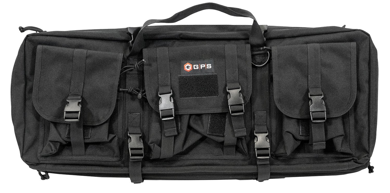 Buy GPS GPS-DRC28 Double Rifle Case Black 600D Polyester 2-Pistol Sleeves online