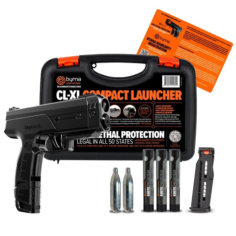 Byrna CK61600 61 Caliber 5Rd Black CO2 Tactical Kit - Byrna Technologies