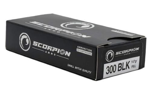 Scorpion 300B147FMJ 300 Blackout 147Gr 20Rd Premium Ammo - Scorpion Ammo