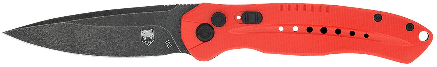 CobraTec REDDIABLOAUTO 3.5" D2 Steel Blade, Red G10 Handle Knife - CobraTec Knives